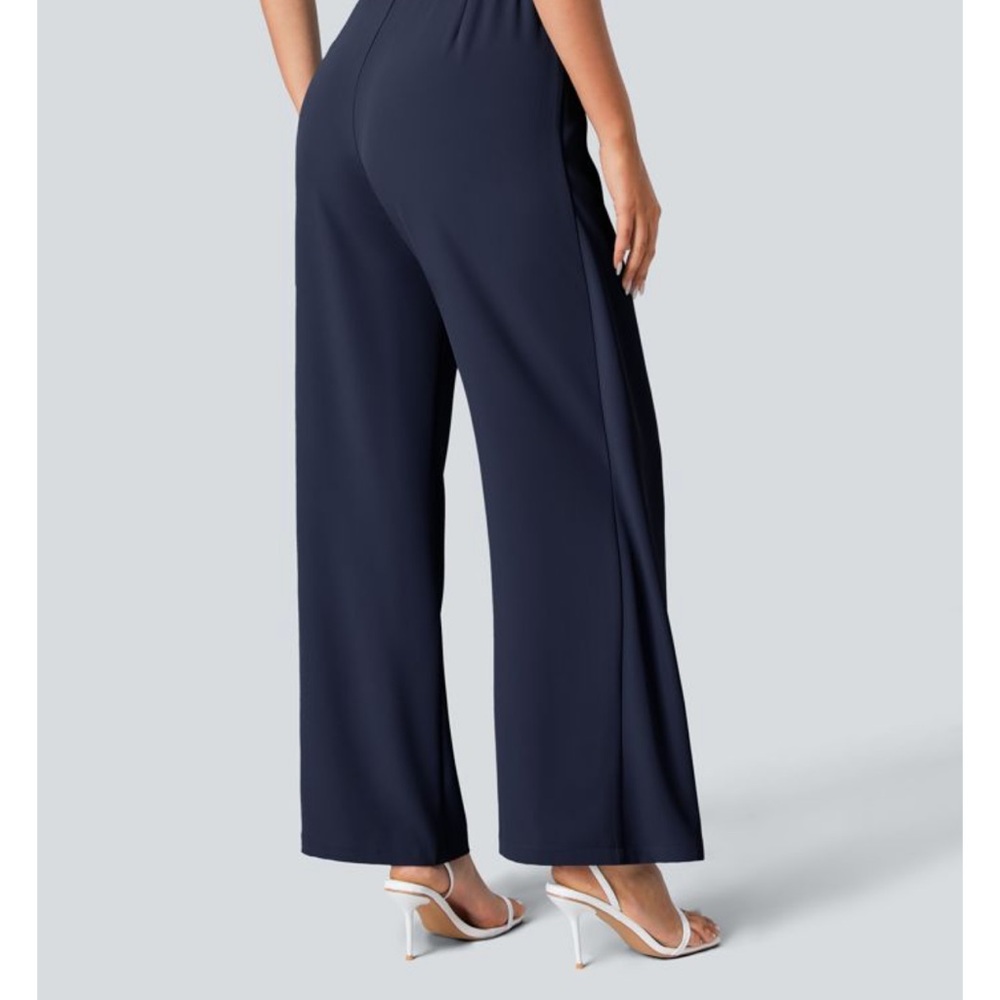 Halara Flex™ High Waisted Tie Side Wide Leg Work Pants Size Small - Picture 2 of 6